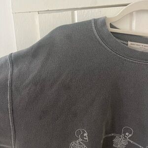 Urban Outfitters x Project Social Skeleton Grey Crewneck Hoodie